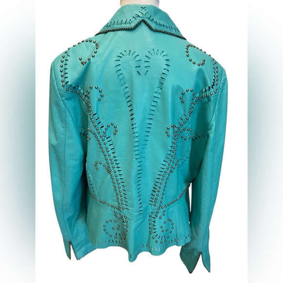 Double D Ranch Turquoise Studded Women's Jacket Size:XL - Picture 6 of 15
